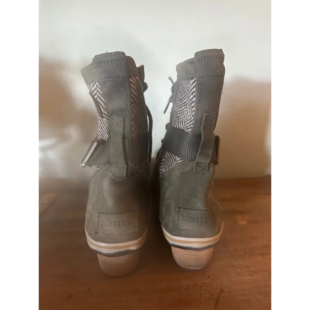 Sorel Herringbone/Army green Lace up boot, women's 11